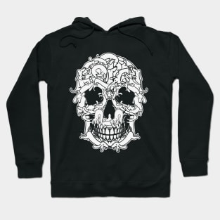 Dachshund Skull White (no tagline) Hoodie